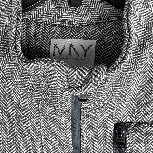 Marc New York Andrew Marc Performance Jacket XL Herringbone Black White Gray - Picture 9 of 16